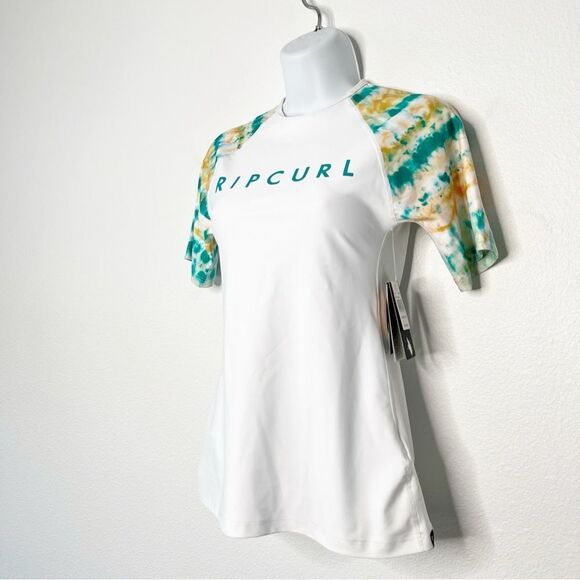 NWT Rip Curl NEW Summer Breeze Relaxed Short Sleeve Top Rashguard Resortwear XS - Picture 4 of 8